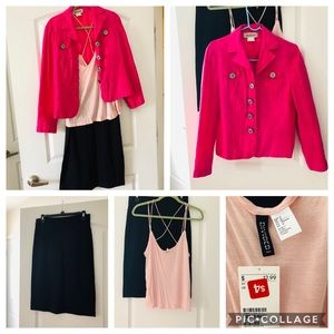 Blazer, skirt and T-shirt